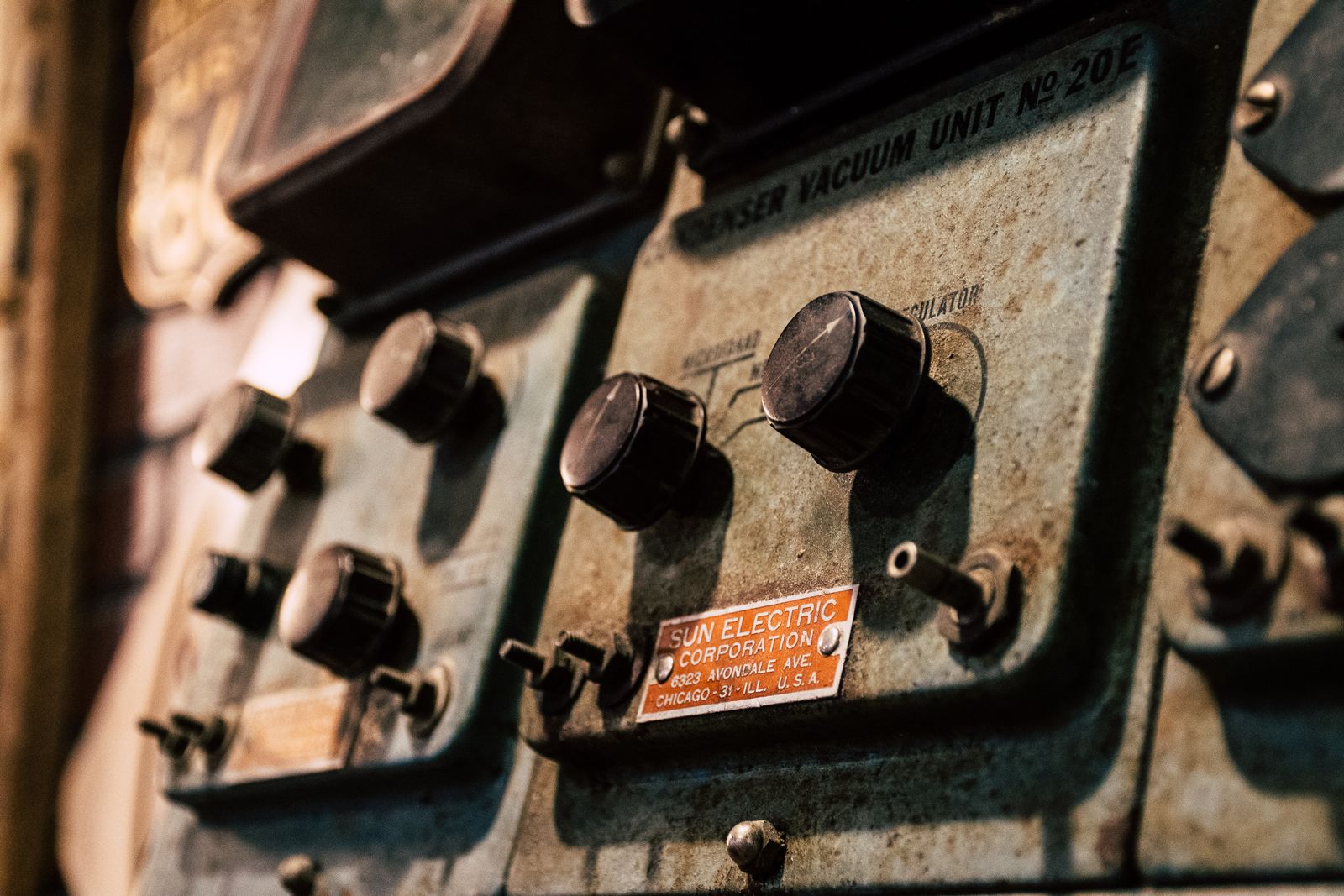Close-up of a residential electricity meter
