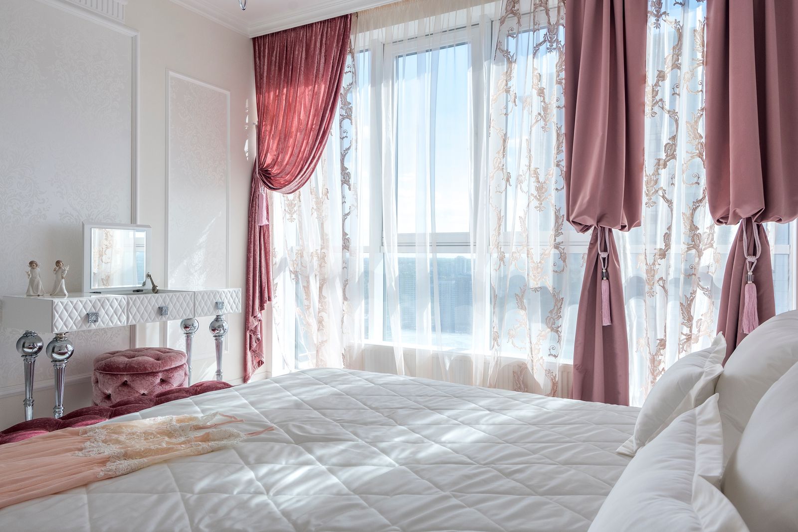 Elegant cozy bedroom kept quietly warm through the night