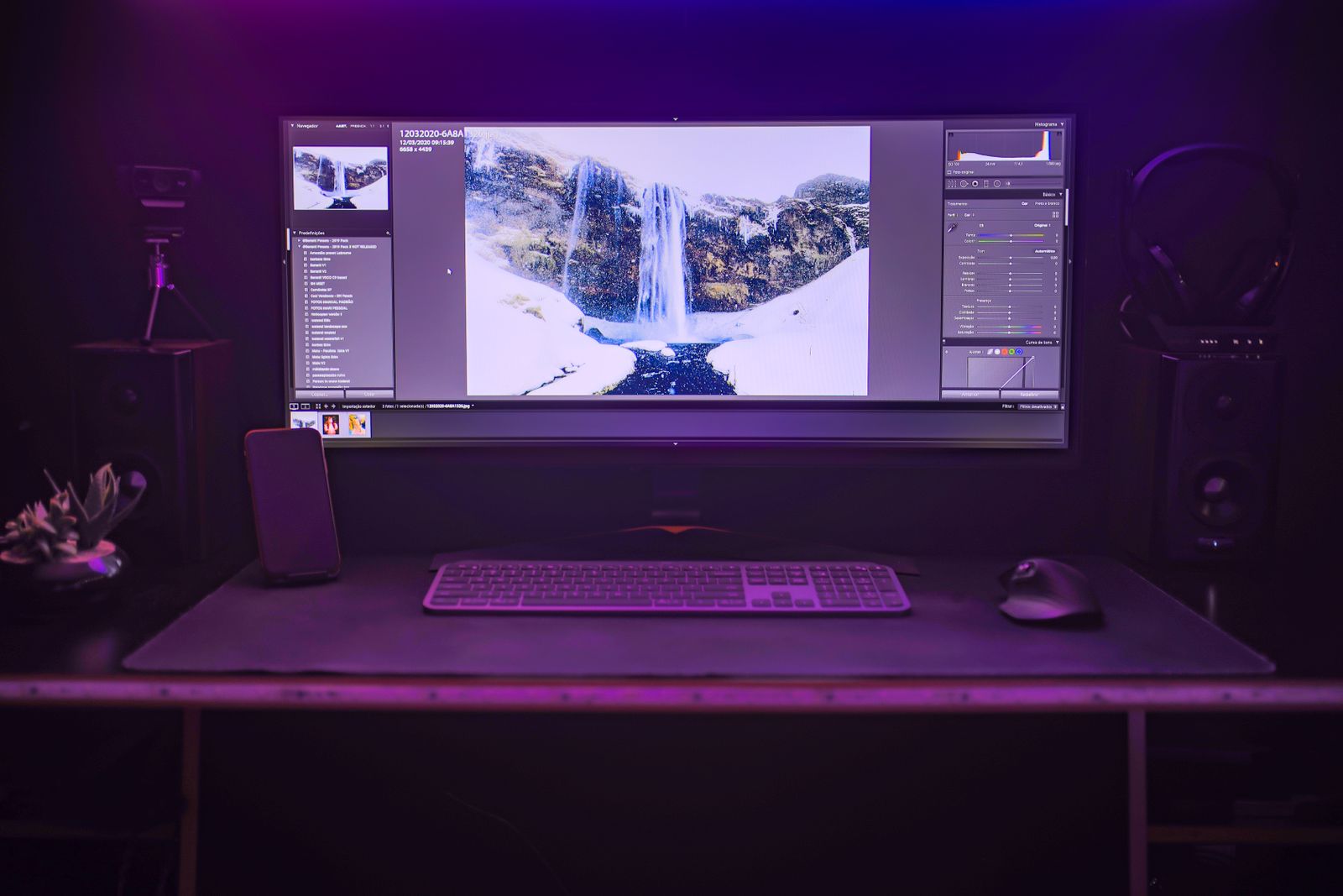 A modern webcam mounted on top of a computer monitor